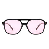 HS1224 - Retro Square Brow-Bar Aviator Inspired Fashion Wholesale Sunglasses