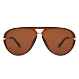 HS2264 - Women Oversized Fashion Classic Aviator Sunglasses