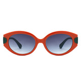 HS1394 - Retro Oval Fashion Tinted Wholesale Sunglasses