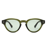 S1262 - Retro Round Thick Frame Sunglasses - Iris Fashion