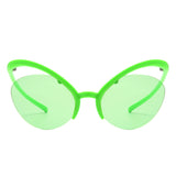 S1226 - Rimless Futuristic Oval Irregular Fashion Cat Eye Wholesale Sunglasses