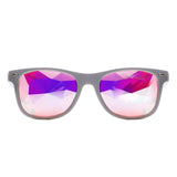067 - Square Reto Mirrored Prism Lens Sunglasses