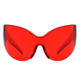 HW1014 - Futuristic Oversize Shield Wrap Around Tinted Wholesale Sunglasses
