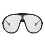 HS2171-1 - Oversize Fashion Curved Lens Aviator Wholesale Sunglasses