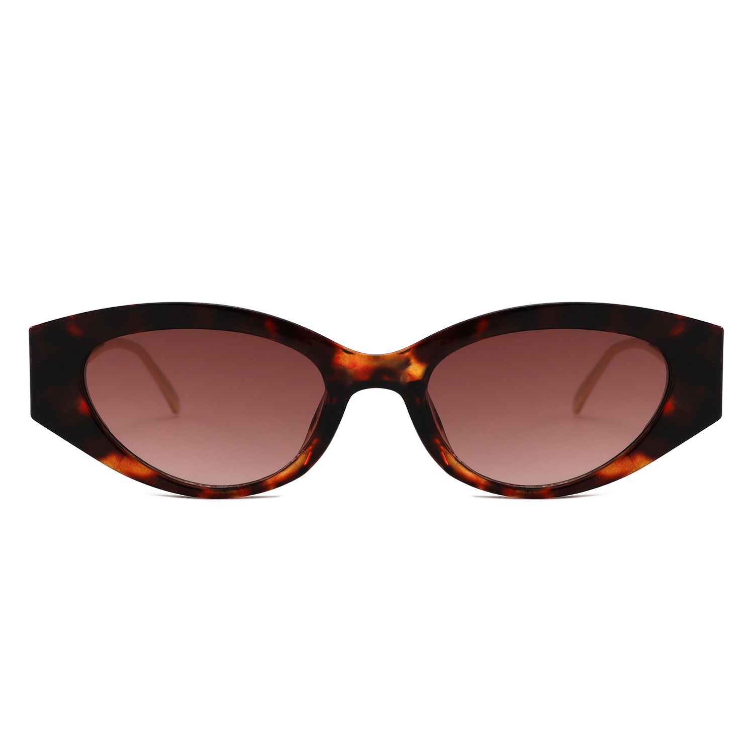 S2144 - Slim Cat Eye Gold Metal Fashion Women Sunglasses - Iris Fashion