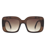 S1239 - Square Chunky Flat Top Thick Frame Fashion Wholesale Sunglasses