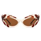 HS1310 - Women Fashion Modern Sculpted Cat Eye Wholesale Sunglasses