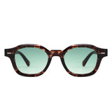 S1263 - Retro Square Round Thick Frame Sunglasses - Iris Fashion