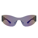 HW1013 - Futuristic Mirrored Cyberpunk Sport Reflective Shield Wholesale Sunglasses