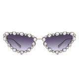 HJ2064 - Women Cat Eye Rhinestone Luxury Fashion Wholesale Sunglasses