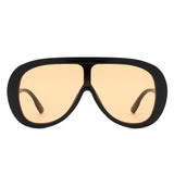 HS1324 - Oversize Bold Aviator Retro Round Wholesale Sunglasses