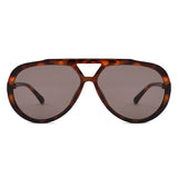 HS2269 - Round Oversized Fashion Aviator Sunglasses