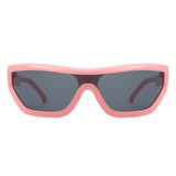 HS1288 - Square Wrap Around Geometric Fashion Wholesale Sunglasses