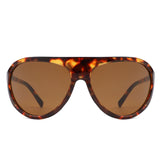 HS2208 - Retro Bold Wraparound Fashion Shield Aviator Wholesale Sunglasses