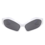 HS1344 - Futuristic Sleek Wraparound Bold Fashion Y2K Wholesale Sunglasses