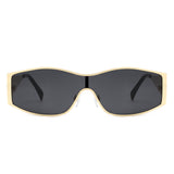 HJ2120 - Oversize Rectangle Wrap Shield Flat-Top Wholesale Sunglasses
