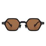 HS1244 - Geometric Square Fashion Hexagon Small Octagon Wholesale Sunglasses