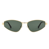 HJ2134 - Women Slim Ribbed Temple Cat Eye Wholesale Sunglasses