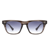 S1238 - Square Classic Horn Rimmed Tinted Flat Top Wholesale Sunglasses