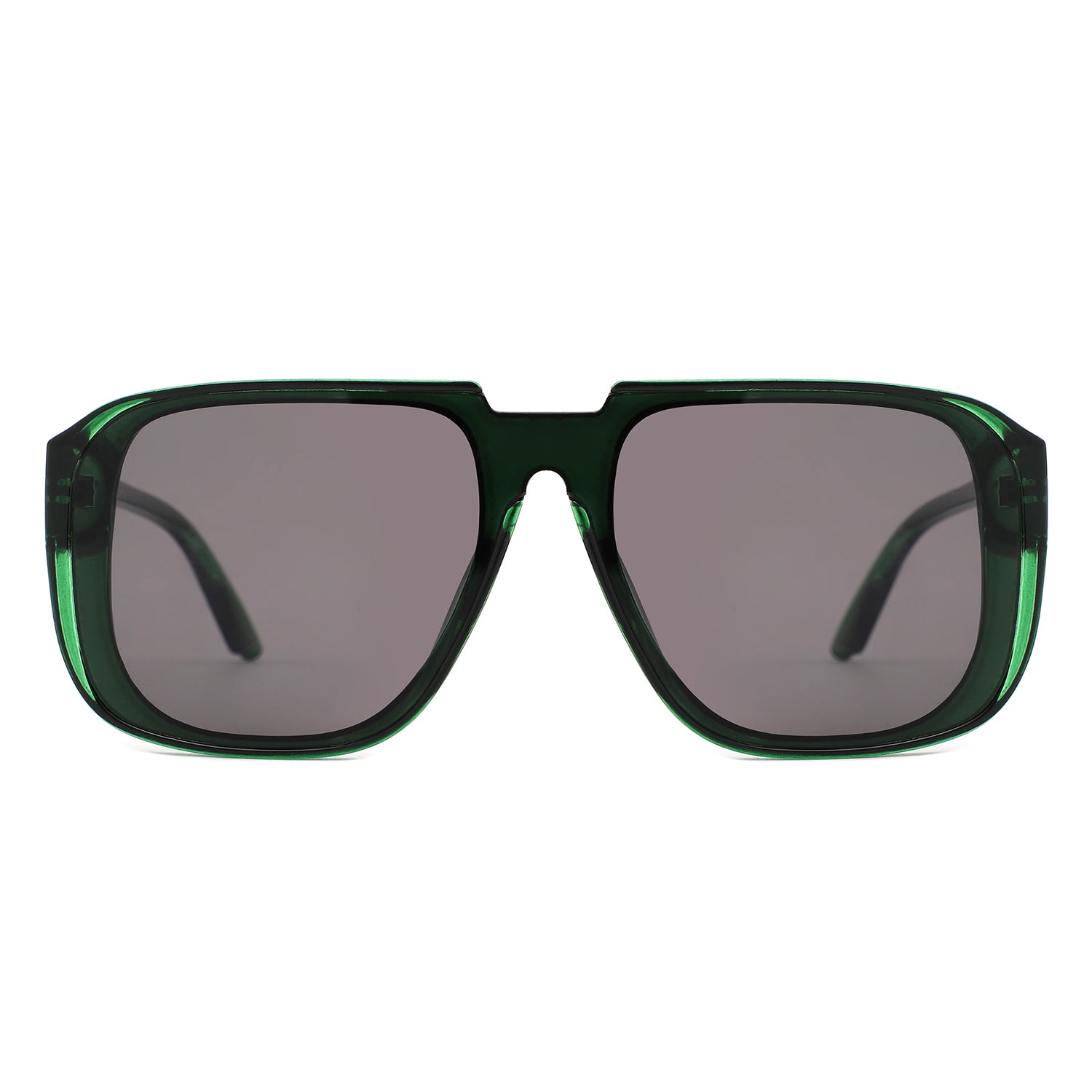 HS1405 - Oversized Flat Top Square Sunglasses - Iris Fashion