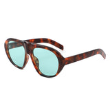HS1437 - Oversized Retro Shield Sunglasses