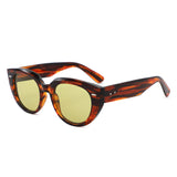 HS1424 - Women Round Cat Eye Fashion Sunglasses