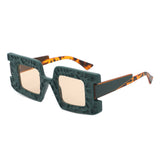 HS1318 - Geometric Modern Chunky Fashion Square Wholesale Sunglasses