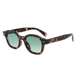 S1263 - Retro Square Round Thick Frame Sunglasses - Iris Fashion