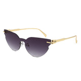 HS2199 - Women Chic Rimless Fashion Cat Eye Wholesale Sunglasses