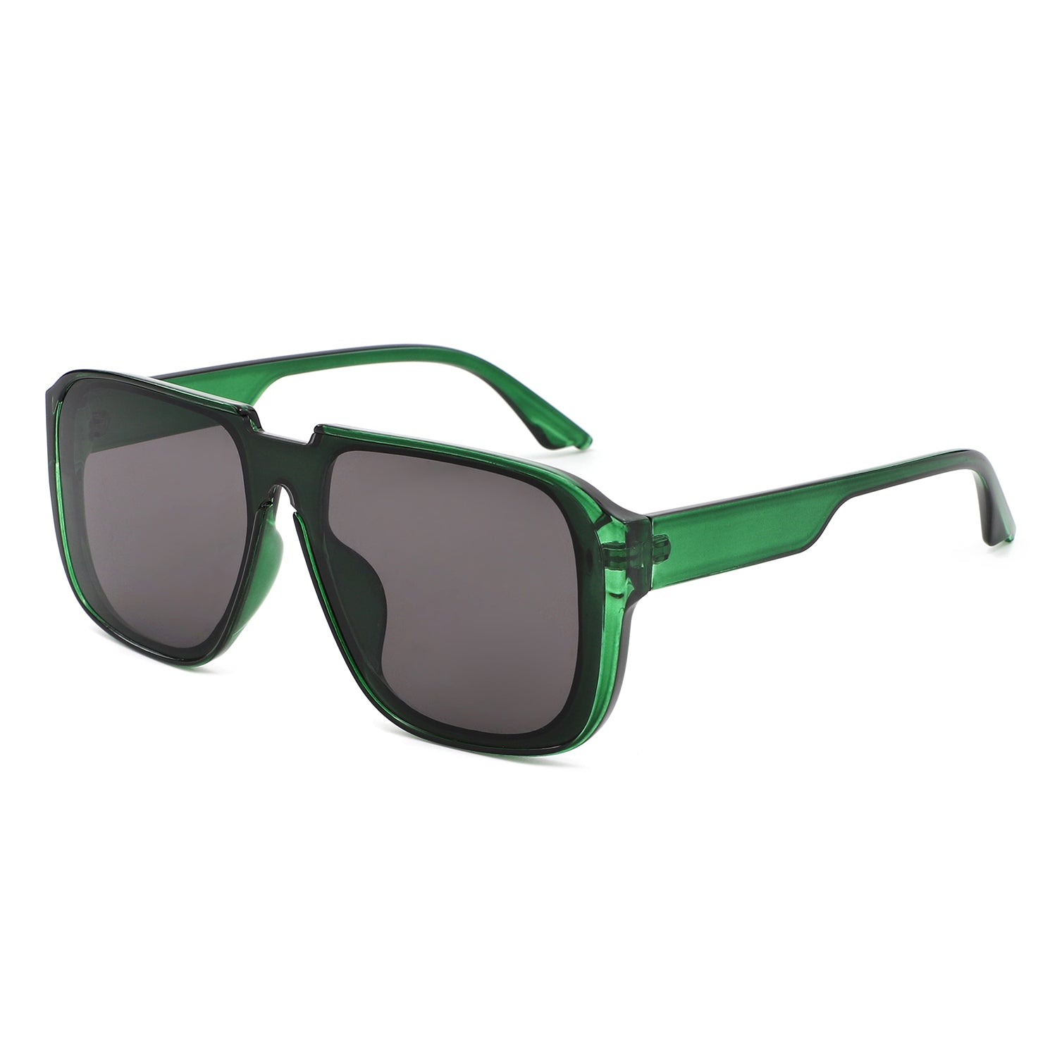 HS1405 - Oversized Flat Top Square Sunglasses - Iris Fashion