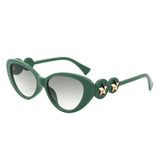 HS2201 - Vintage Cat-Eye Star-Temple Fashion Wholesale Sunglasses