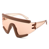 HS2195 - Futuristic Shield Oversize Wraparound Visor Wholesale Sunglasses
