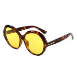HS1436 - Women Oversized Fashion Round Sunglasses