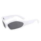 HS1344 - Futuristic Sleek Wraparound Bold Fashion Y2K Wholesale Sunglasses