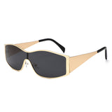 HJ2120 - Oversize Rectangle Wrap Shield Flat-Top Wholesale Sunglasses