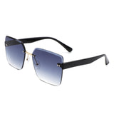 HW2054 - Square Rimless Fashion Tinted Women Wholesale Sunglasses