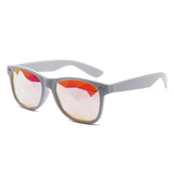 067 - Square Reto Mirrored Prism Lens Sunglasses