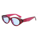 HS2215 - Chunky Retro Oval Color Tint Cat Eye Wholesale Sunglasses
