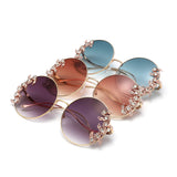 HJ2124 - Round Oversized Luxurious Crystal Fashion Wholesale Sunglasses
