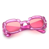 HS1268 - Square Thick Frame Geometric Irregular Fashion Wholesale Sunglasses