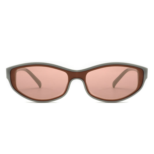 HS2260 - Slim Retro Rectangle Sunglasses