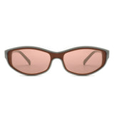 HS2260 - Slim Retro Rectangle Sunglasses
