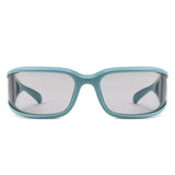 HS2204 - Wraparound Futuristic Shield Sleek Sporty Wholesale Sunglasses