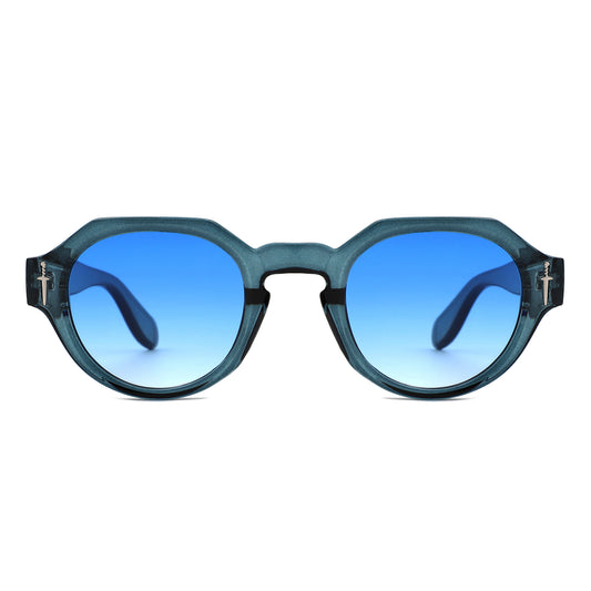 HS1369 - Round Modern Geometric Vintage Inspired Retro Wholesale Sunglasses