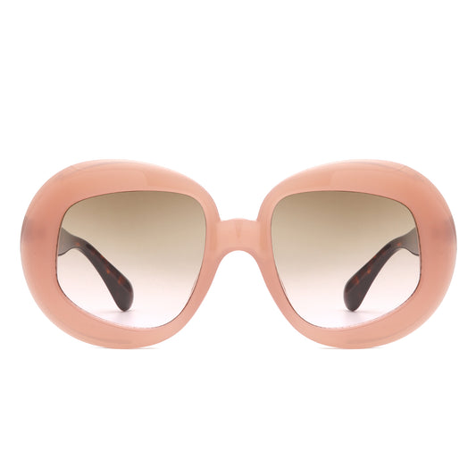 HS1278 - Oversize Geometric Oval Fashion Women Round Wholesale Sunglasses