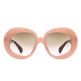 HS1278 - Oversize Geometric Oval Fashion Women Round Wholesale Sunglasses