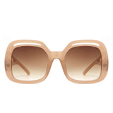 HS1231 - Women Square Large Double Frame Fashion Oversize Wholesale Sunglasses