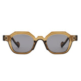 S1243 - Geometric Square Flat Top Fashion Hexagon Wholesale Sunglasses