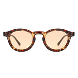 HS1385 - Retro Round Rivet Circle Tinted Lens Wholesale Sunglasses