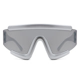 HS2195 - Futuristic Shield Oversize Wraparound Visor Wholesale Sunglasses